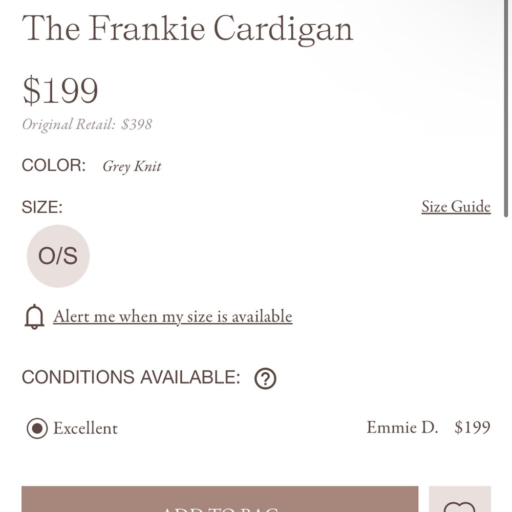 Christy Dawn One Size Cardigan - Picture 6 of 6